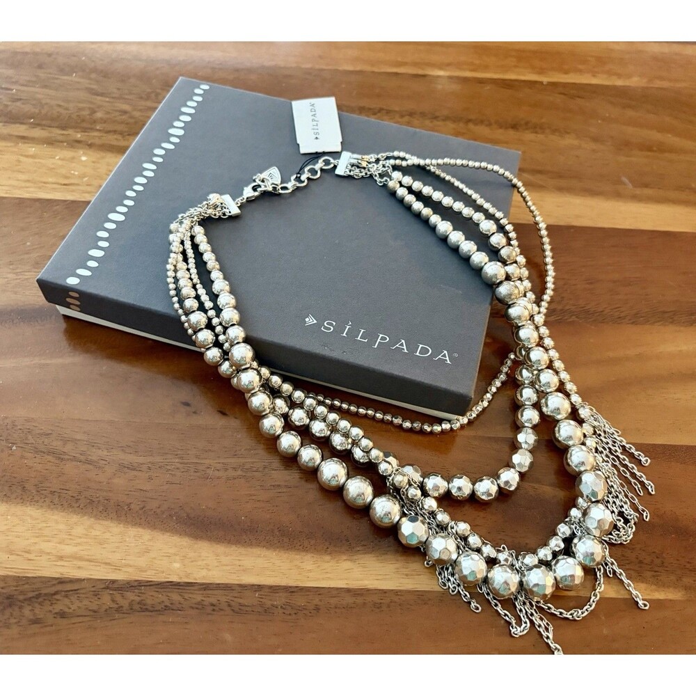 Silpada Unreleased Multi-Strand Convertible Silver-Plated Necklace - NWT